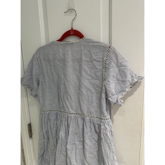 ZARA Women’s Dress Blue Cottagecore Fairy Button Flowy Prarie Size Medium - Picture 10 of 11